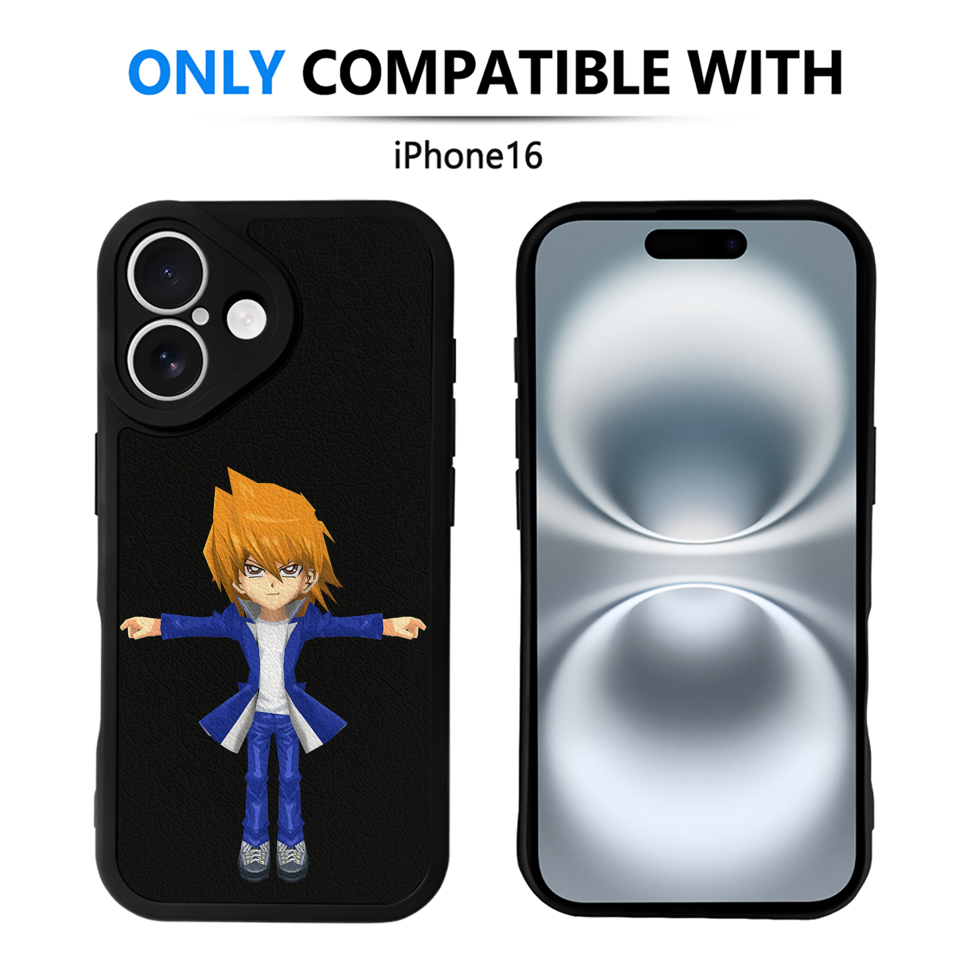 遊☆戯☆王 Yu-Gi-Oh! 【iPhone 16シリーズ対応】シリコンスマホケース（レザー調） 材質：シリコン